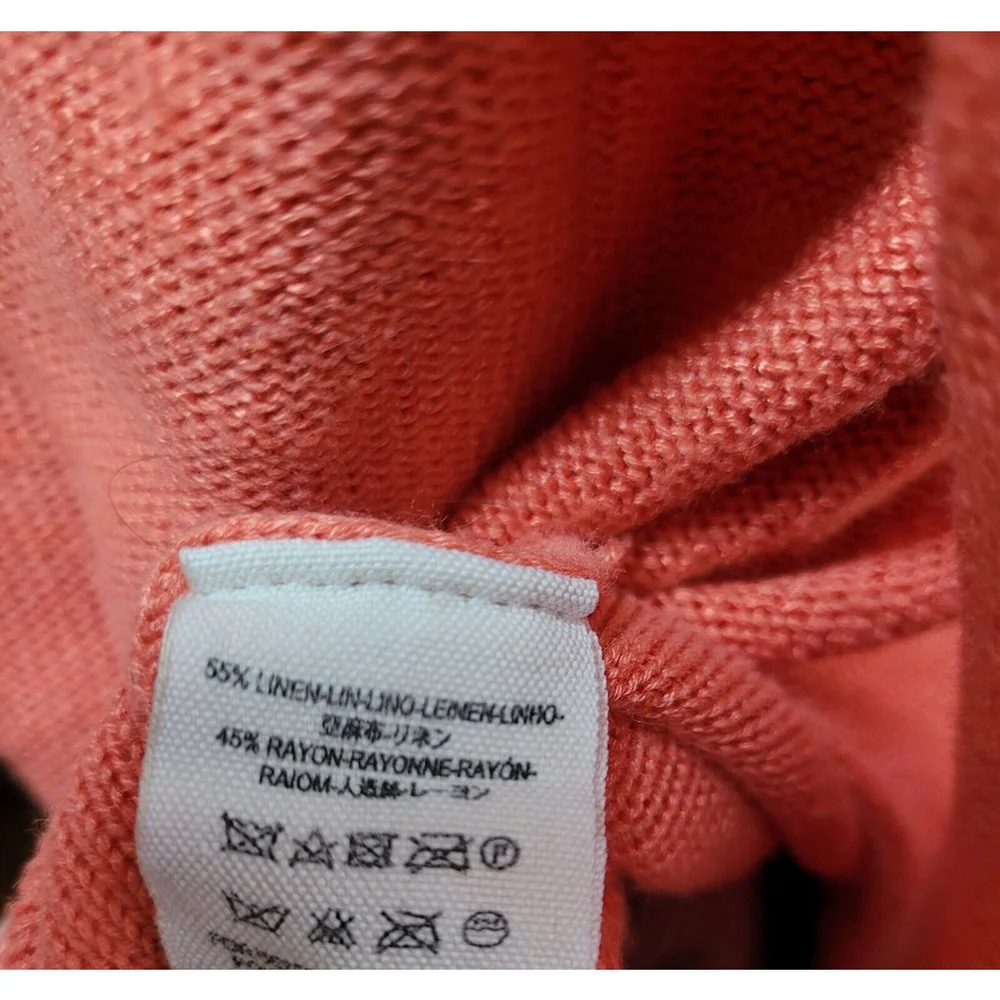 Free People Womens XS Optimist Hoodie Coral Salmon Pink Tie Sides Front Pocket‎